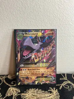 Mega M Aerodactyl EX Pokemon Card Holo Ultra Rare XY98 Black Star Promo - MP - Image 1