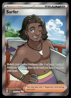 Pokemon Cards Surfer 235/191 Surging Sparks Ultra Rare NM - Image 1