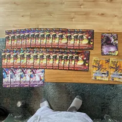 Pokemon TCG 34 Card Lot - Holo, Promo, Jumbo Lance’s Charizard V (27) and more! - Image 1