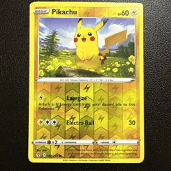 Pikachu 49/203 Evolving Skies Reverse Holo Common Pokemon Card Pokemon TCG LP - Image 1