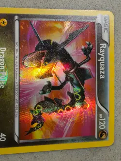 Dragons Exalted Rayquaza Secret Rare card 128/124 Holo Pokemon TCG - Image 3
