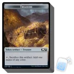 10 pcs TREASURE TOKEN (15/18) Core Set 2021 M21 Magic MTG MINT CARD - Image 1
