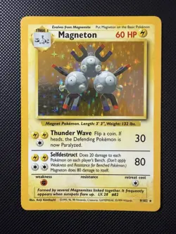 Magneton 9/102 Holo Rare Base Set Pokemon Card 1999 WOTC TCG MP - Image 1