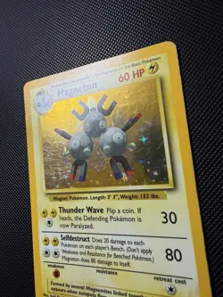 Magneton 9/102 Holo Rare Base Set Pokemon Card 1999 WOTC TCG MP - Image 3
