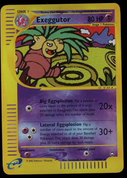 Pokemon 2002 Aquapolis - Exeggutor - Reverse Holo - 13 - Image 1