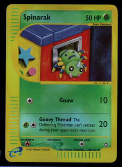 Pokemon 2003 Aquapolis - Spinarak - Reverse Holo - 62 - Image 1