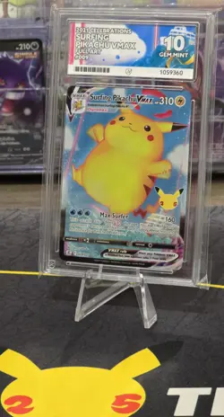 Pokemon TCG Surfing Pikachu VMAX 009/025 - 25th Celebrations - ACE 10 Gem Mint - Image 3