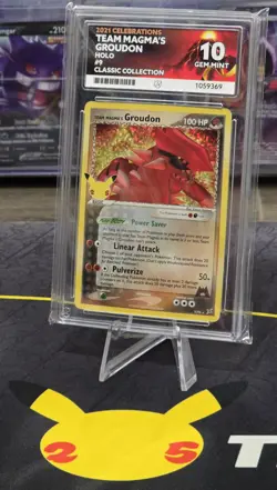 ACE 10 Team Magma’s Groudon 9/95 Holo Celebrations Classic Collection Pokemon - Image 3