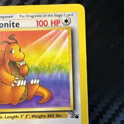 WOTC Dragonite 19/62 Fossil 1st Edition Pokemon TCG Rare 100HP 1999 MP - Image 3