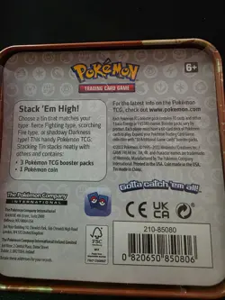 Fierce Fighting Pokemon POKEMON TCG Sealed Stacking Tin - inc 3 Booster Packs - Image 2