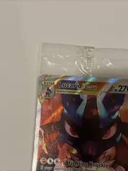 Pokemon TCG Lucario VSTAR SWSH291 Black Star Holo SEALED PROMO Pokemon Card - Image 2