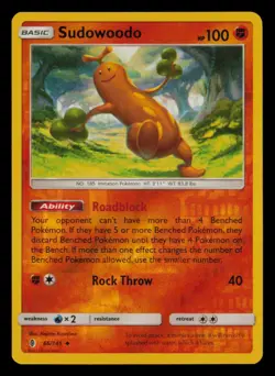 Sudowoodo 66/145 Uncommon Guardians Rising Pokemon Reverse Holo Near Mint - Image 1