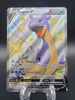 Pokemon TCG Lapras V Shining Fates SV110/SV122 Holo Shiny Holo Rare - Image 1