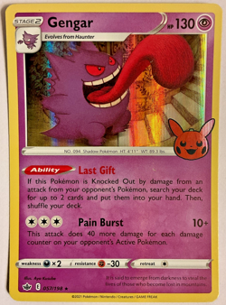 Gengar Holo Rare Promo 57/198 Chilling Reign Trick or Trade M/NM Pokemon TCG - Image 1