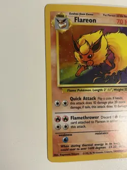 Flareon 3/64 Pokemon TCG Jungle Set Holo Rare - Image 2