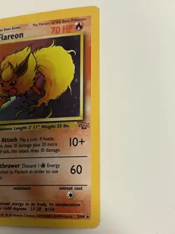 Flareon 3/64 Pokemon TCG Jungle Set Holo Rare - Image 4
