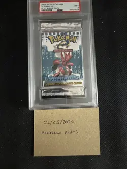 2003 WOTC Aquapolis PSA 9 Foil Scizor Vintage Pokemon Booster Pack - Image 1