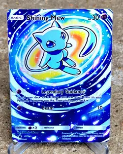 Pokemon Shining Mew Extended Art Anima Waifu ACG DIY Full Art Card Holo - Image 1