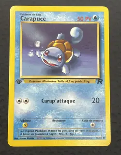 Carapuce Squirtle 68/82 1st Edition French Team Rocket Pokemon LP/NM Light Play - Image 1