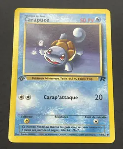 Carapuce Squirtle 68/82 1st Edition French Team Rocket Pokemon LP/NM Light Play - Image 2