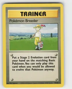 Pokemon Breeder Base Set 076/102 Rare - Image 1