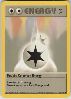 Pokemon TCG Double Colorless Energy Uncommon Base Set 2 124/130 - Image 1
