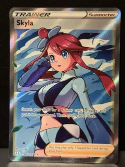 Skyla 072/072 SWSH Shining Fates Ultra Rare Holo Pokemon Card NM - Image 1