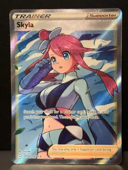 Skyla 072/072 SWSH Shining Fates Ultra Rare Holo Pokemon Card NM - Image 2