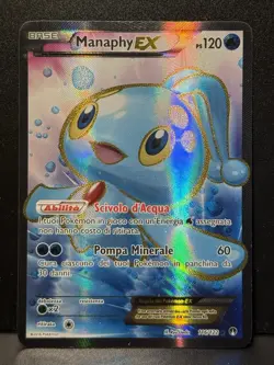 Manaphy EX 116/122 XY BREAKpoint Rare Ultra Holo Pokemon ITALIAN Card MP - Image 1