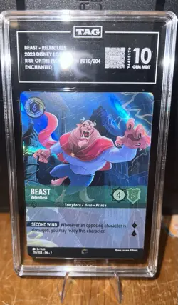 Lorcana Rise of the Floodborn Beast Relentless (Enchanted) Card #210/204 TAG 10 - Image 2
