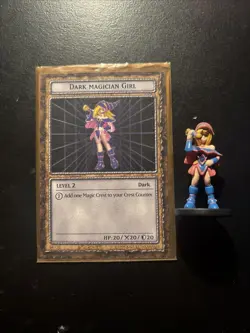 Yu-Gi-Oh Dungeon Dice Monsters Dark Magician Girl B4-10 Figure + Card - Image 1