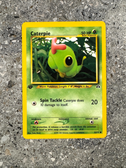Pokemon TCG Cards 1st Edition Caterpie 53/75 Neo Discovery EXC-NM - Image 1