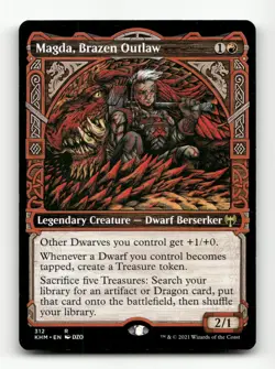 Magda, Brazen Outlaw (Showcase) Kaldheim #312 Rare - Image 1