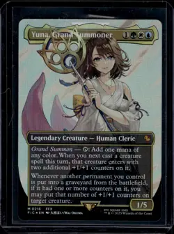 Commander: FINAL FANTASY #216 Yuna, Grand Summoner (Borderless) (Surge Foil) - Image 1