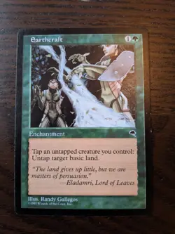 MTG Earthcraft Tempest (Magic The Gathering) Vintage 1997 - Image 1