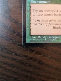 MTG Earthcraft Tempest (Magic The Gathering) Vintage 1997 - Image 2