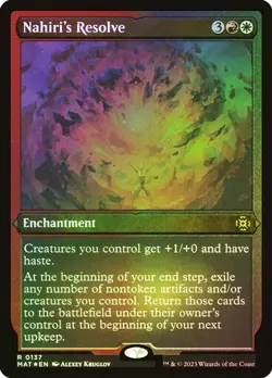 Nahiri's Resolve FOIL ETCHED - 0137 - Rare - Aftermath MAT MTG - Image 1