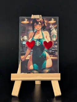 Starbucks Waifu Metal Card Sexy Doujin Waifu Girl Anime Card - Image 1
