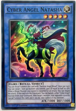 RATE-EN036 Cyber Angel Natasha - Super Rare 1st Edition Near Mint YuGiOh Card - Image 1