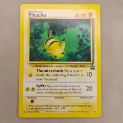 Pikachu #27 Black Star Promo 2000 Pokemon TCG Card – Vintage LP Lightly Played - Image 1