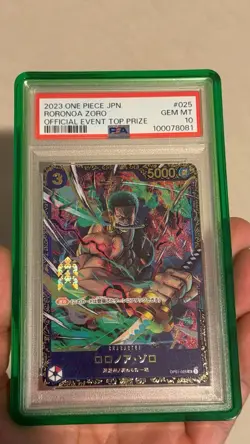 One Piece Card PSA 10 OP01-025 Flagship Event Top Prize Roronoa Zoro Japanese - Image 1