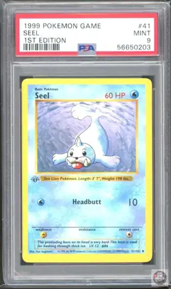 Seel 41/102 1st Edition Game Pokemon PSA 9 1st Edition - Image 1