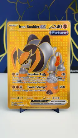 Pokemon Temporal Forces Iron Boulder EX #217 Gold Hyper Rare (NM) - Image 1