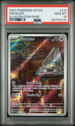 2023 POKEMON SVI EN-SCARLET & VIOLET ILLUSTRATION RARE #210 DROWZEE PSA 10 - Image 1