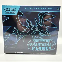 Pokemon TCG Mega Evolution Phantasmal Flames Elite Trainer Box Sealed - Image 1