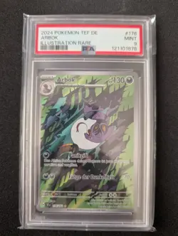 PSA 9 Arbok Illustration Rare 176/162 Pokemon Temporal Forces Deutsch - Image 1