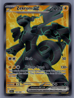 Pokemon TCG: Zekrom ex Ultra Rare SV: Black Bolt 158/086 - Image 1