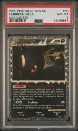 UMBREON 86/90 PSA 8 POKEMON HG&SS UNDAUNTED PRIME HOLO - Image 2
