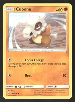 Cubone 90/214 Common Pokemon SM - Unbroken Bonds - Image 1