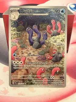 Pokemon Wugtrio SV: Paldean Fates Illustration Rare Holo 224/091 - Image 1
